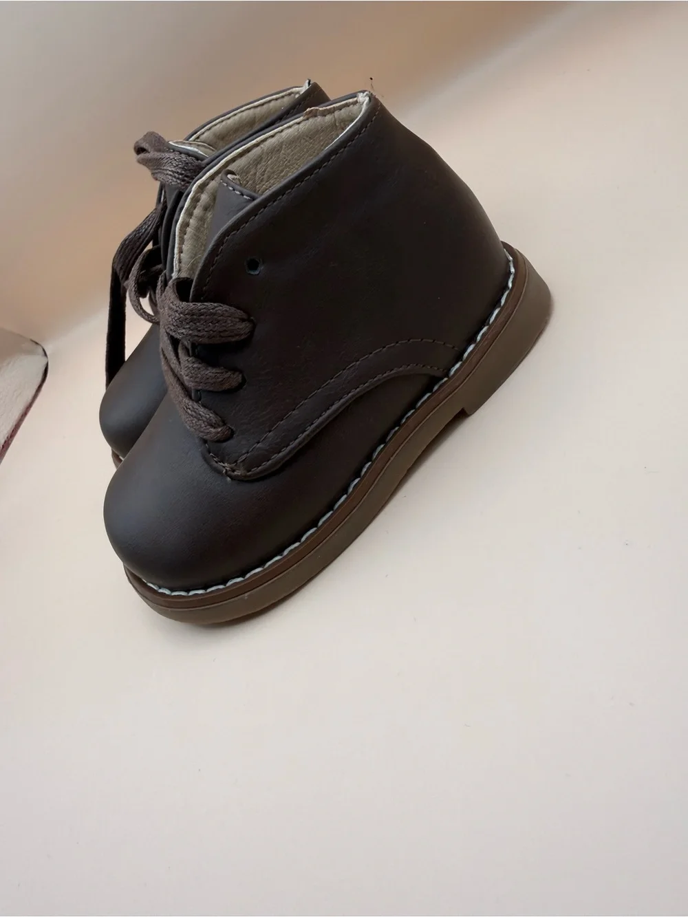 Josmo Kids Brown Chukka Boots Lace‎ Up Ankle Shoes 5516AM Size 5